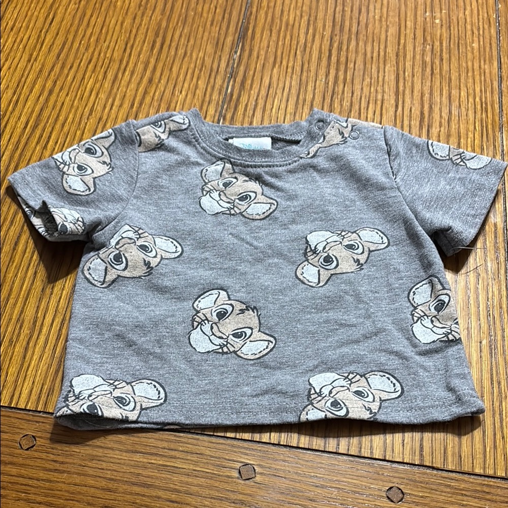 Gray Kids Shirt with Animal Print